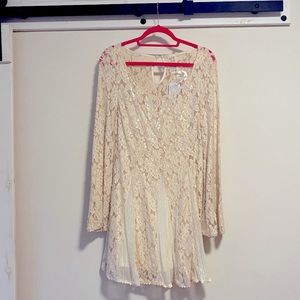 NWT Free People Cream Lace Dress